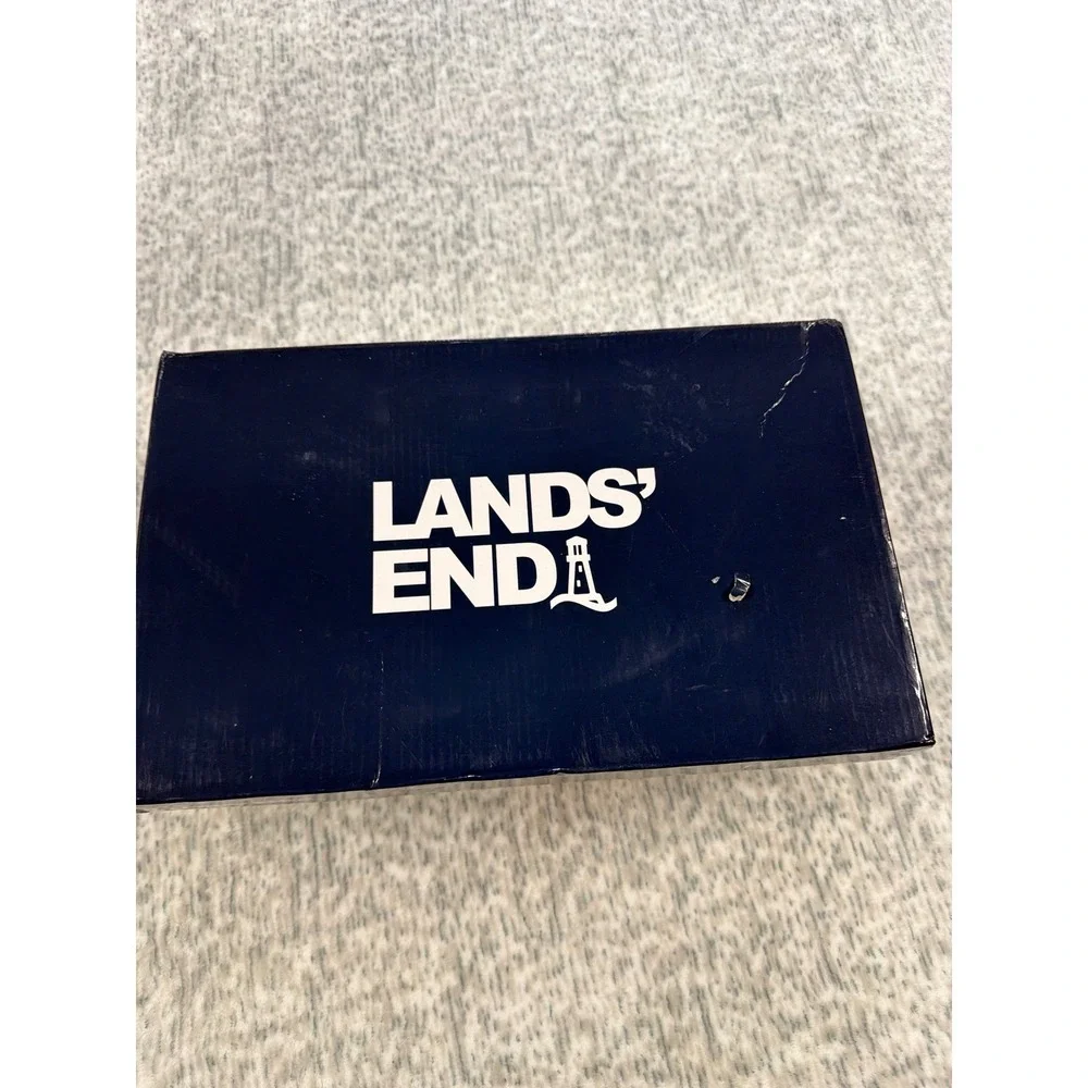 Lands‎ End Mens Sport Oxford Shoes Dark Tan White 1908426 Size 10.5